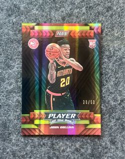 20 7-18 Panini Player of The Day Basketball - John Collins - #’d 20/50 Rookie Card