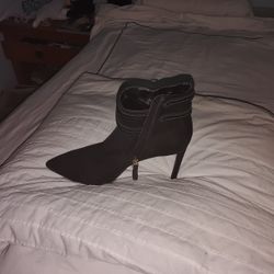 Black Suede Booties 