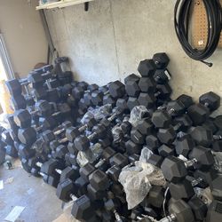 Rubber Hex Dumbbells $1.40 Per Lb