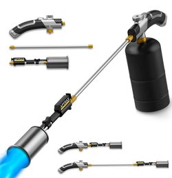 Japanese-Style Propane Torch Weed Burner Silver and Black
Dual-Length 33"&19.5" Weed Torch with Auto-Ignite,