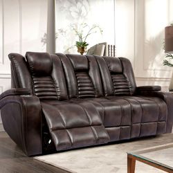 Abrielle - Dual Power Sofa - Dark Brown🚩with interest free payment options