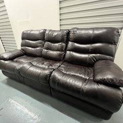 Reclining Leather Couch