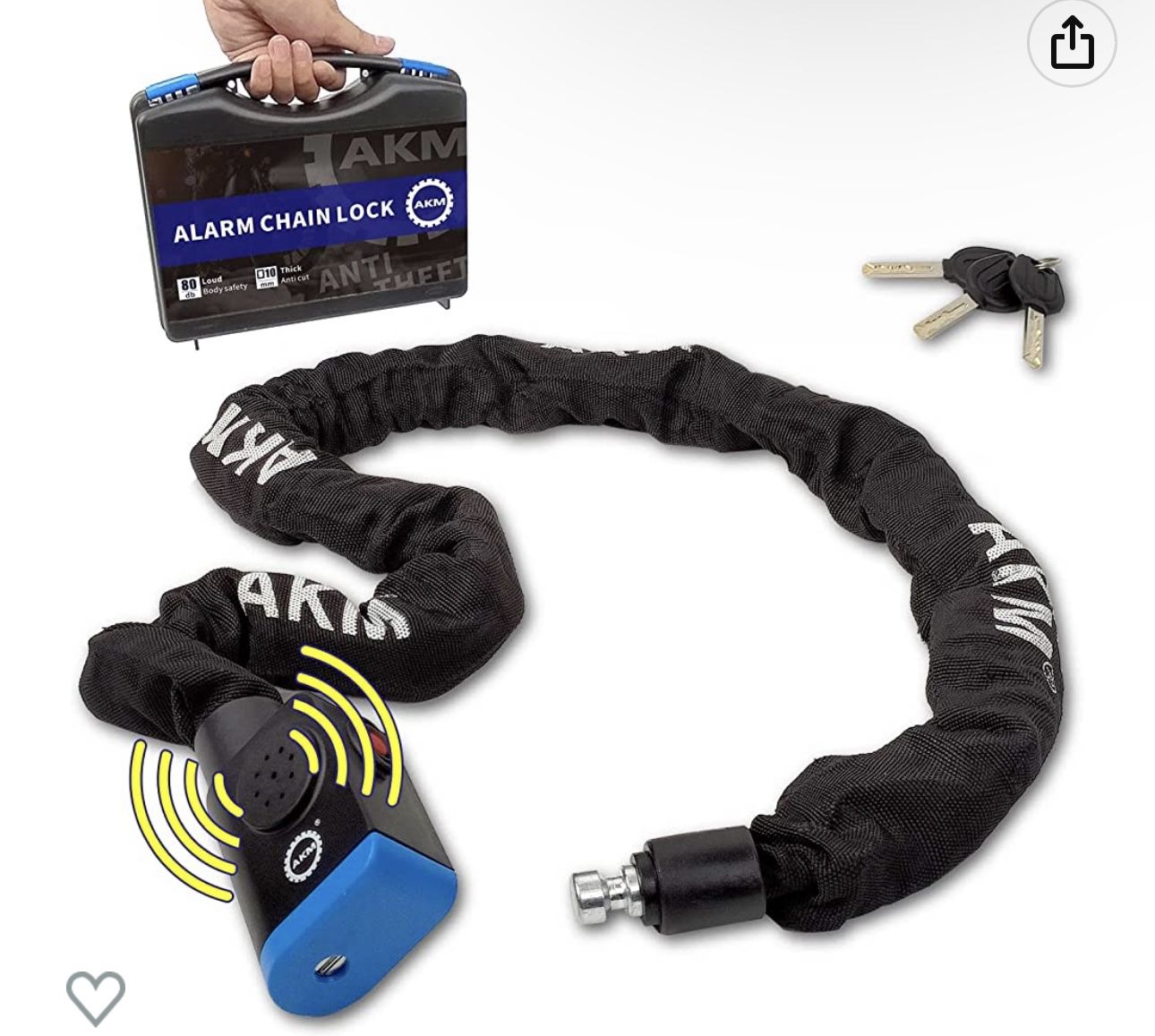 AKM Safe 80db Alarm Chain Lock