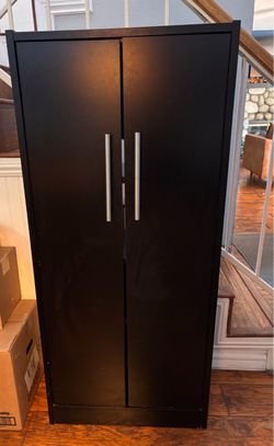 Black Double Door Storage Cabinet
