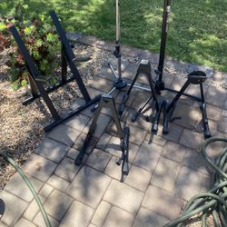 Microphone, Amp and Guitar Stands For Sale