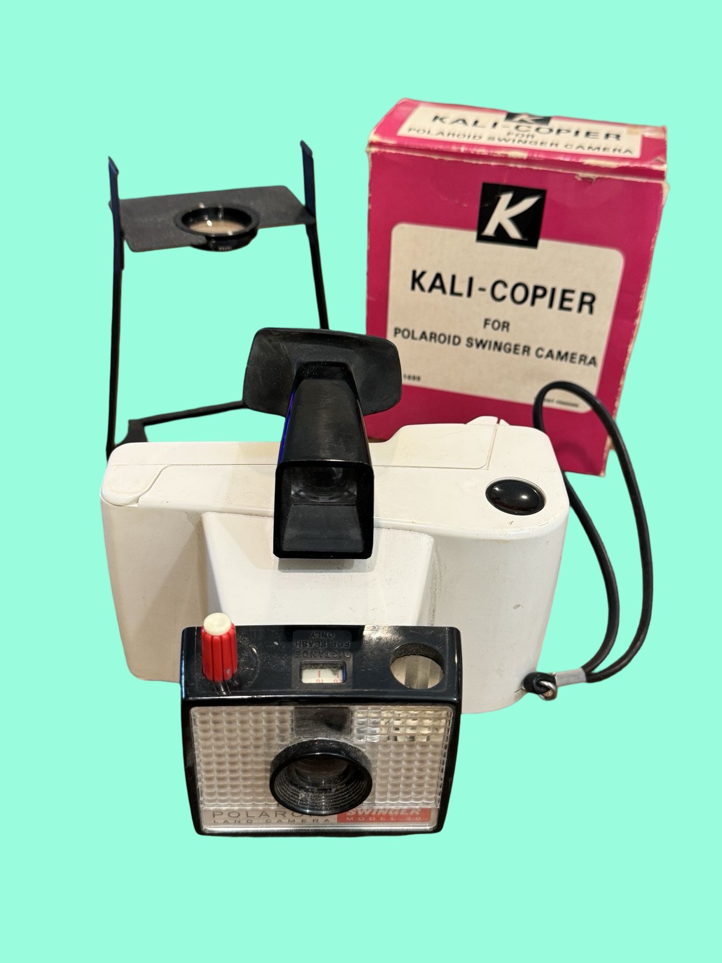 Vintage Polaroid Land Camera Swinger Model 20 Incl. Kali-Copier. In Great Shape!