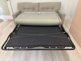 Sleeper sofa looking amazing.   Bed never used