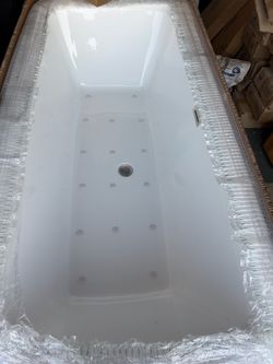 Barclay Vincent 71” Acrylic Air Jet Bathtub – White – Open Box