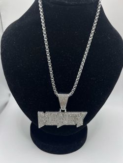 Iced Out 'MONEY' Pendant Necklace