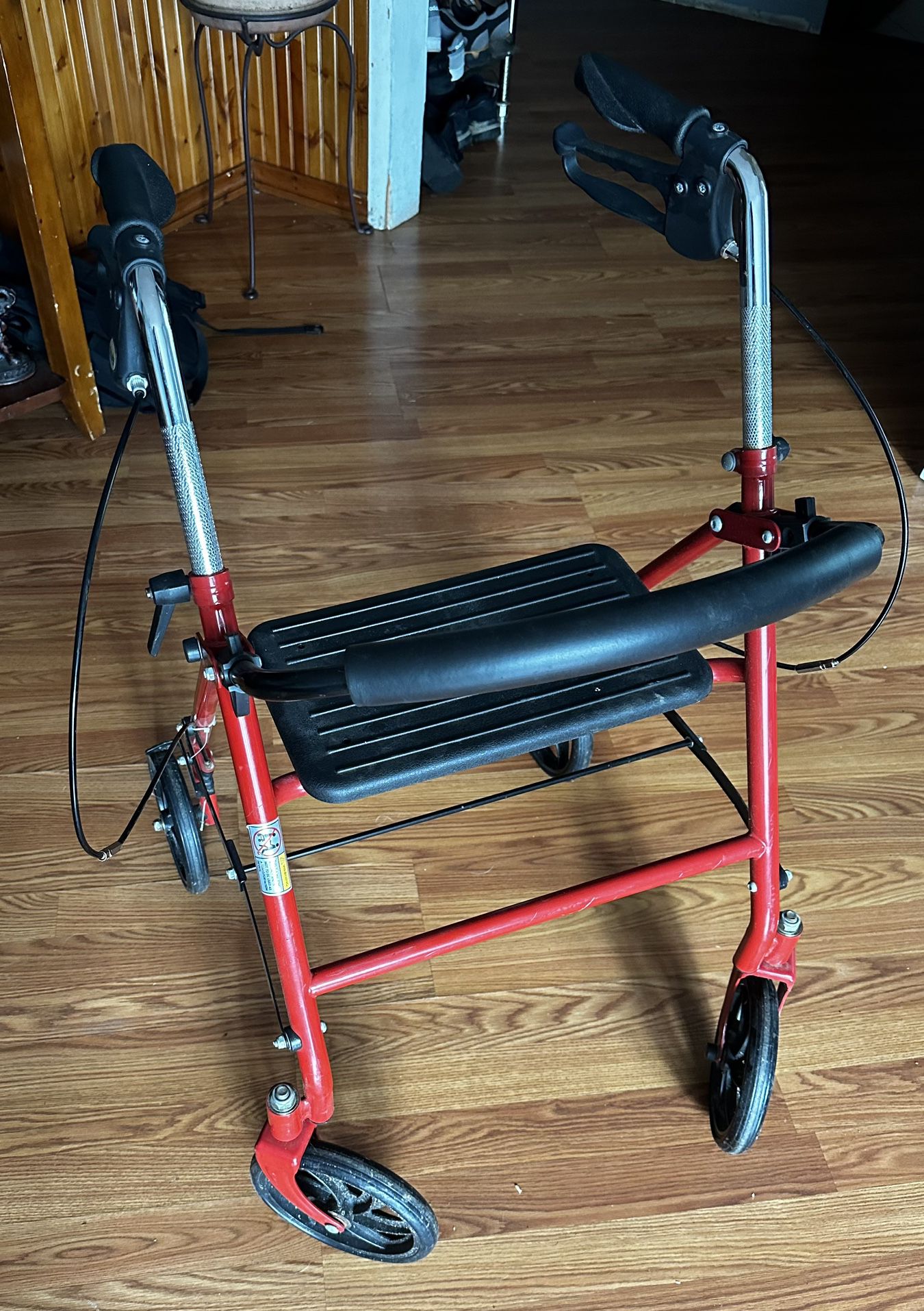 Drive Medical Four Wheel Walker Rollator with Fold Up Removable Back Support, $50