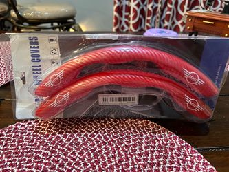 Mini Cooper Steering Wheel Covers Red Carbon Fiber