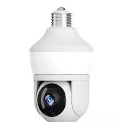 SIGHT BULB Motion Detecting 360-Degree Indoor/Outdoor Wi-Fi Home Security Camera with Light