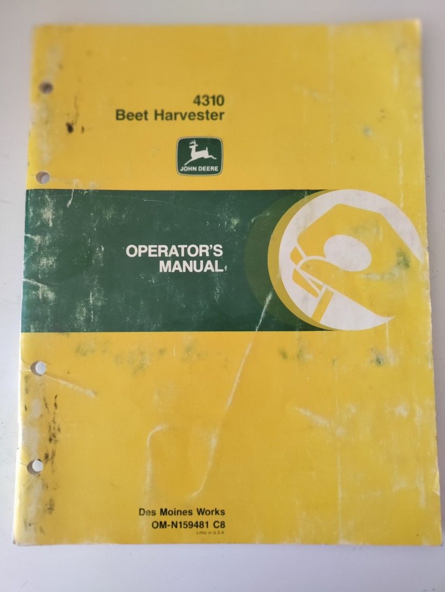 4310 John Deere Beat Harvester Operators Manual