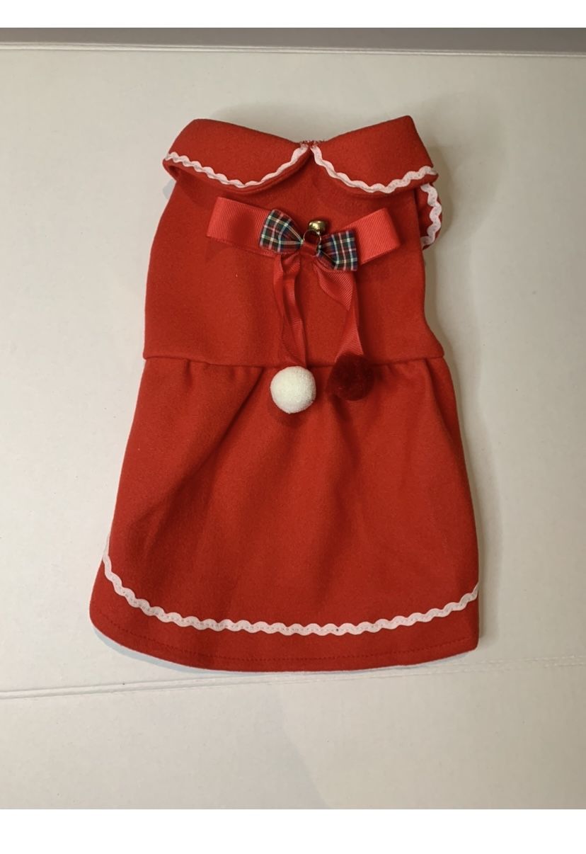 Red cat dress or small dog. (T)