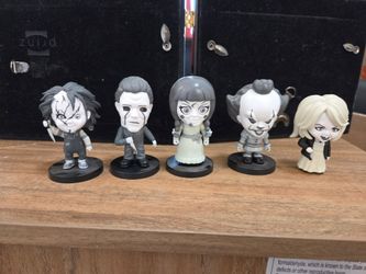 Black and white blind box horror characters