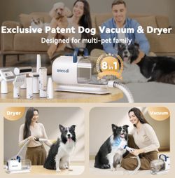 Dog/Cat Pet Home Grooming Complete Set - Grooming Table and 8 in 1 Pet Grooming Vacuum and Dryer Kit