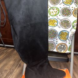 women’s inc thigh high tie up boots black size 10.5m $20