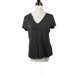 Y2k Classic Black V Neck Tee Shirt Size Large Juniors