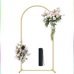 Metal Arch Backdrop Stand 7.2FT Gold Wedding Balloon Arched 