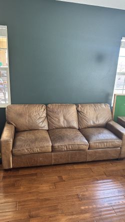 Genuine leather sofa X2