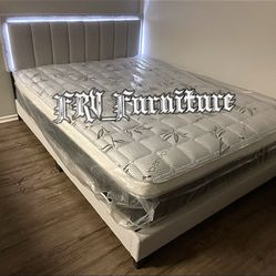 New Queen Bed Frame With Mattress 