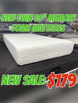 NEW TWIN 10” MEMORY FOAM MATTRESS 