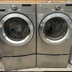 LG WASHER AND GAS DRYER 