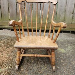 Antique S. Bent & Brothers Children's Rocking Chair 
