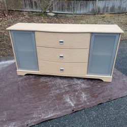 Mordern Bureau With Matching Mirror.