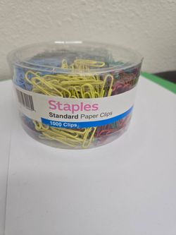 staples standard paper clips new