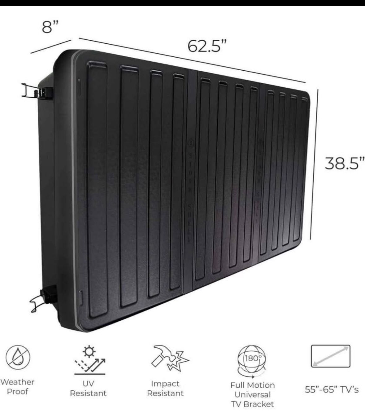New SS-65 Outdoor TV Enclosure, 56-65 inch, Black