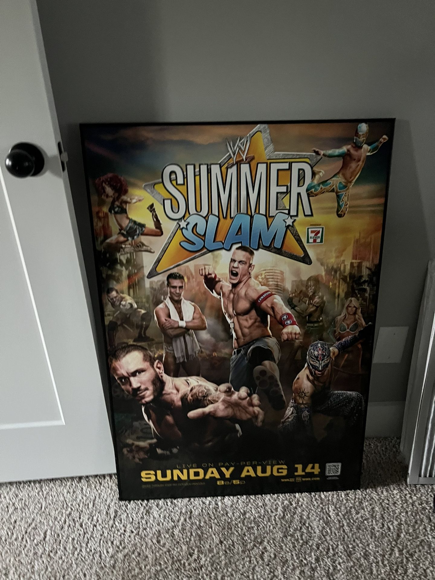 Wwf Wwe Framed Summerslam 2011 Poster
