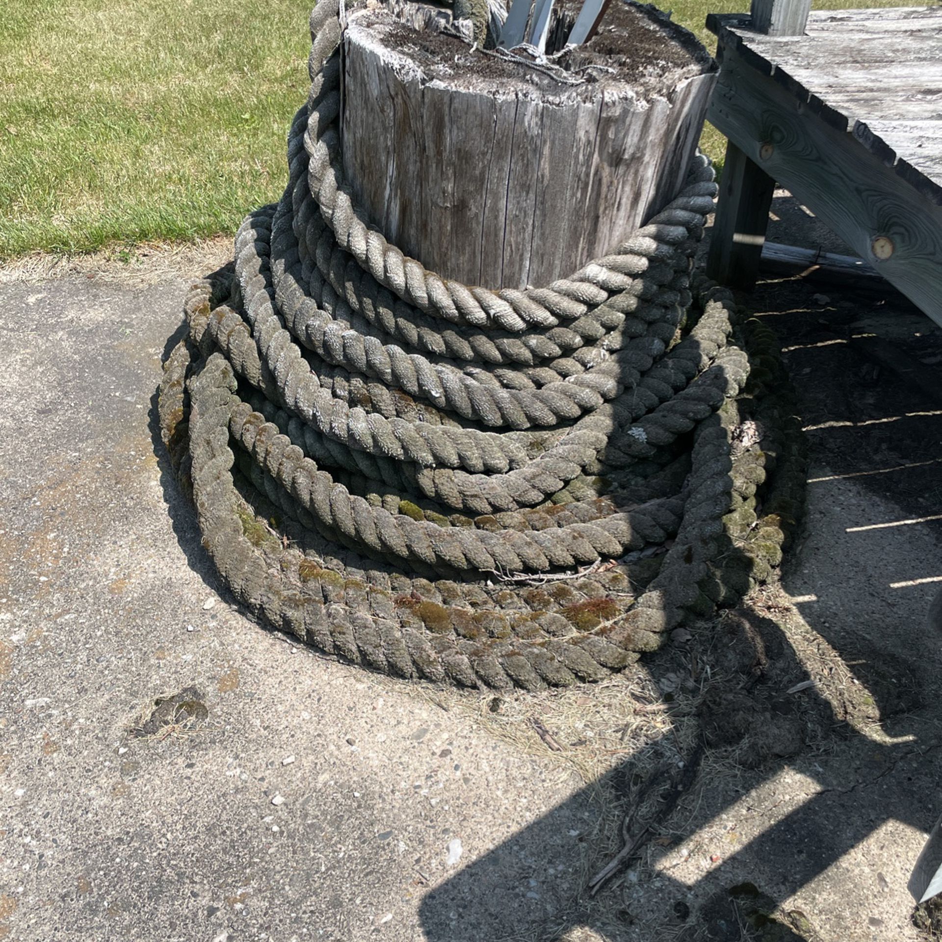 Old Antique Rope For Boats 