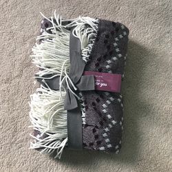 WEST ELM BLANKET MAROON Brand new