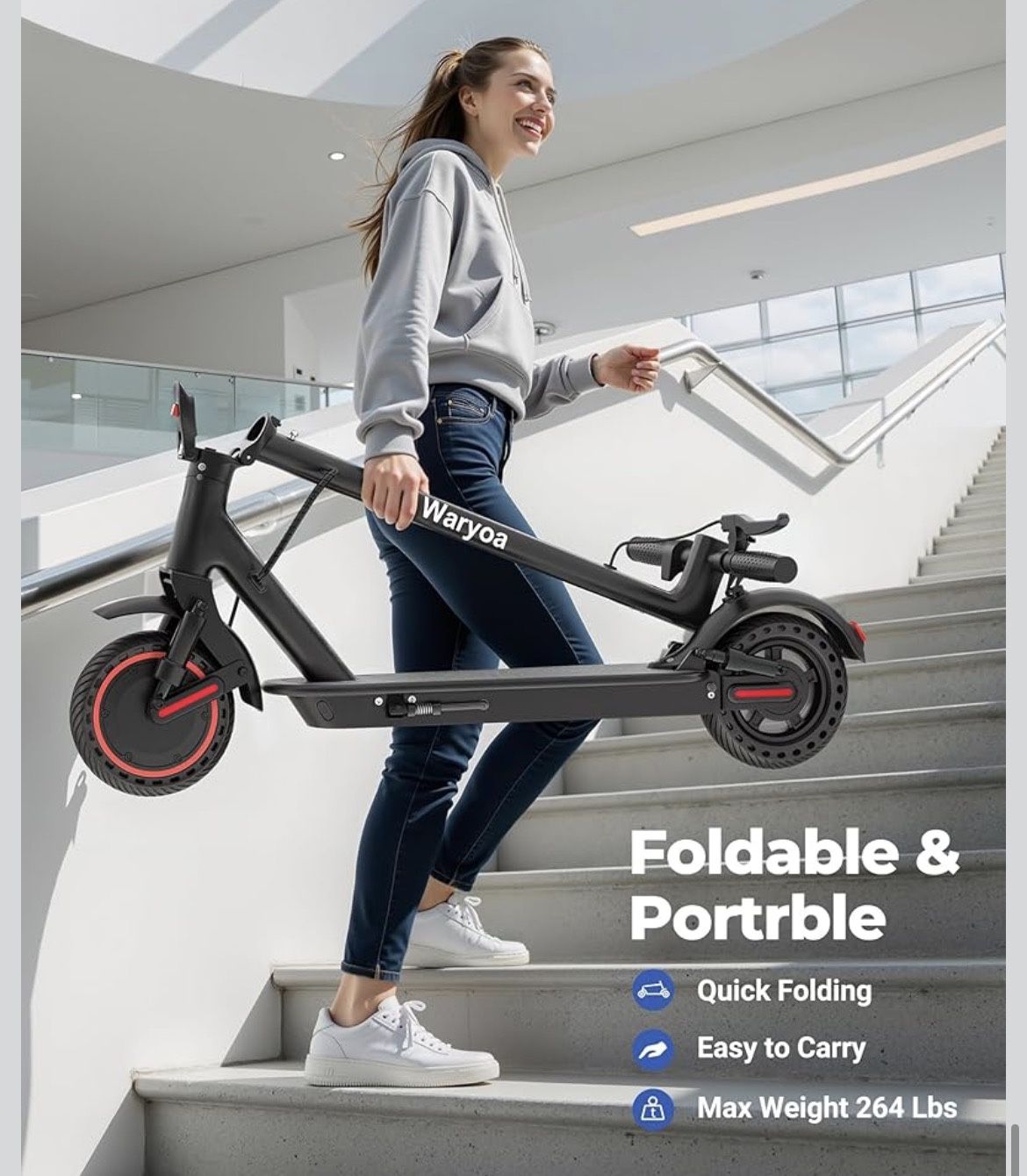 π In π¦ Electric Scooter,500W Powerful Motor,19-31Miles Range,10"Tires,22Mph Max Speed with Cruise Control,Foldable with Dual Braking System for Adul