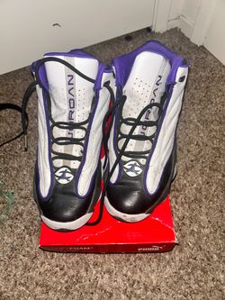Jordan Pro StrongWhite Black Electro Purple (GS)