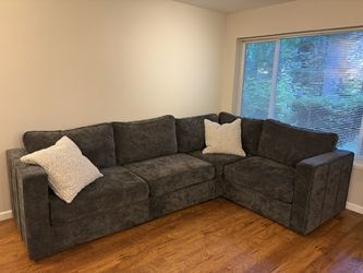 Gray Lovesac Couch, 6 seats + 8 sides