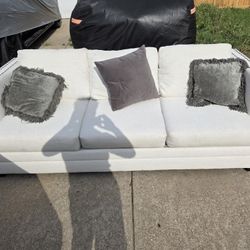 White/ Cream Couch Living Spaces