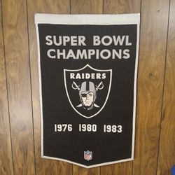 Vintage Oakland Raiders Championship Dynasty Banner 24x36
 