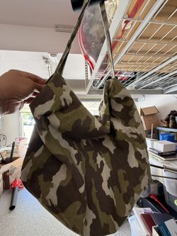 Satchel bag, camo print, Large