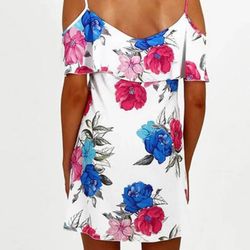New flower sun dress one size