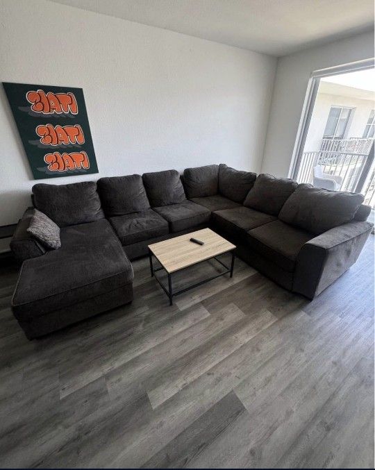 Dark Sectional Couch