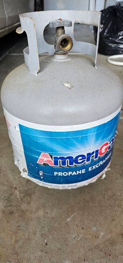 Empty propane tank