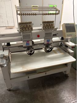2 head embroidery machine
