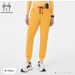 NWT Figs Emergency Yellow Scrub Zamora Pants XSP