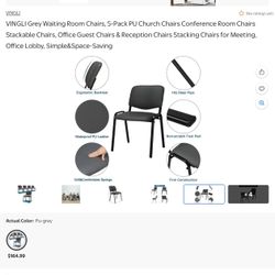 5 New Dark Grey Chairs
