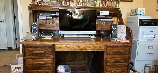 Oak Roll Top Desk