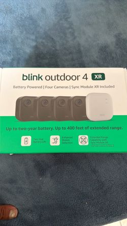 Blink outdoor 4 XR battery powered/4 cameras / sync module de incuded