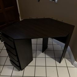 Dark Brown Vanity Desk 