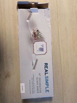 Real Simple 18" Decorative Glass Shelf